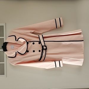 Pink black peacoat dress coat vintage 50s grease themed pink ladies valentine